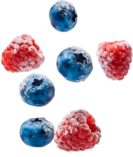Малина, черника
